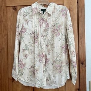 Ralph Lauren button up blouse  floral Large
